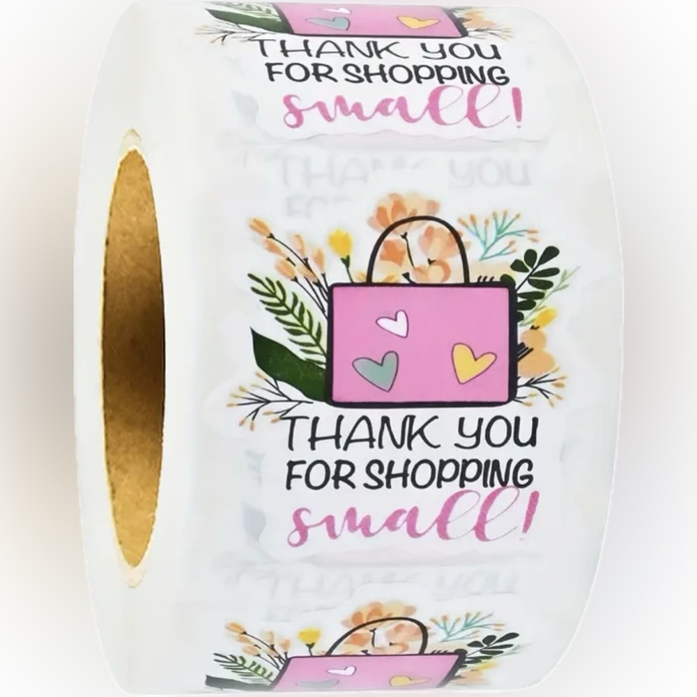 500pcs Thank You Stickers - 1.41" x 1.57" Multipurpose Decorative Labels